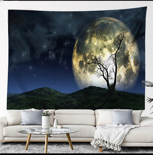 tree and moon tapestry