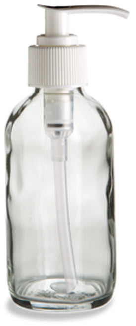 empty glass bottles with pumps 120ml