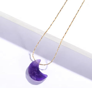 August Crescent Moon Necklace