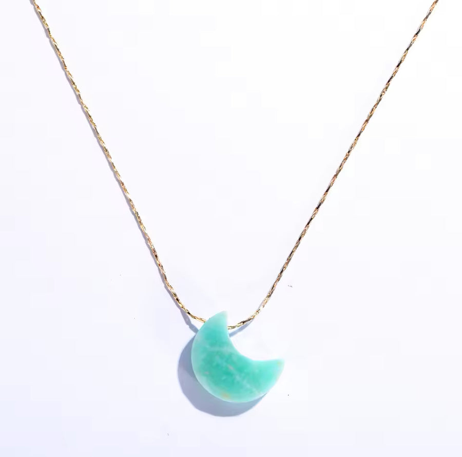 August Crescent Moon Necklace