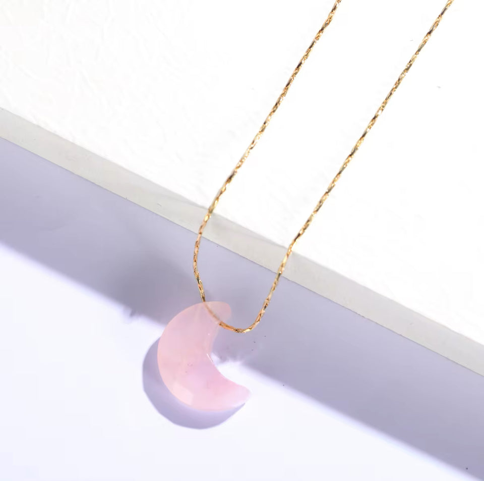 August Crescent Moon Necklace