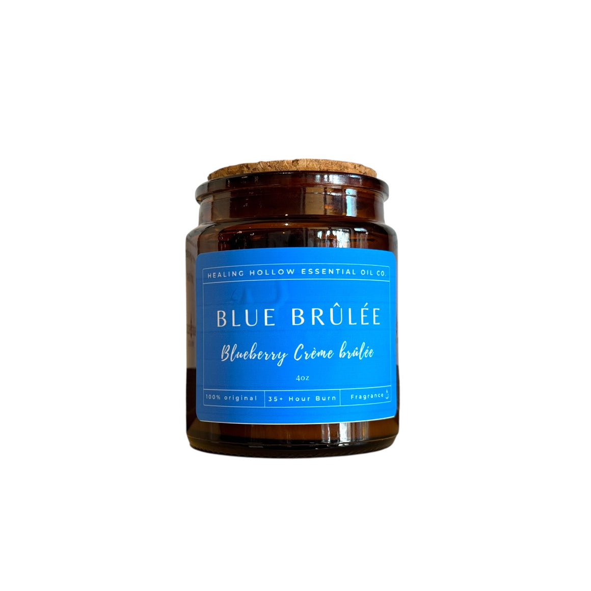 Blue Brulee Candle