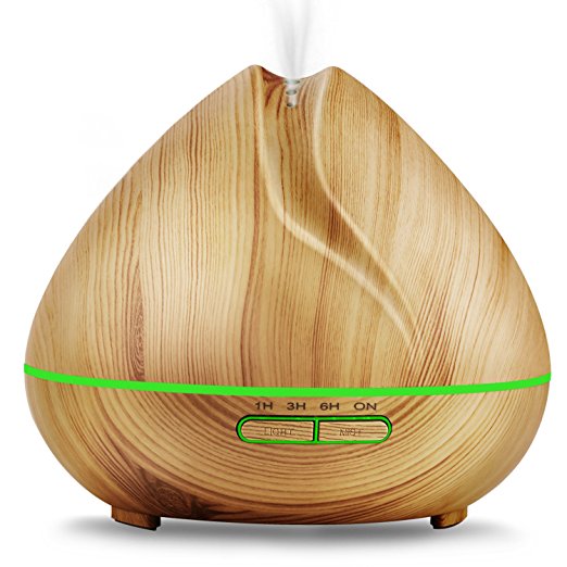 light wood textured essential oil diffuser