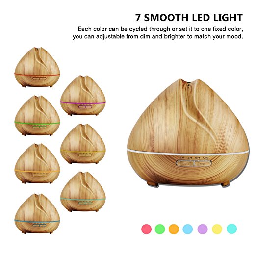 light wood textured essential oil diffuser