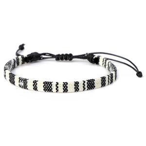 black and white boho bracelet