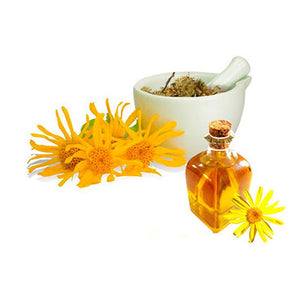 flowers infused in extra virgin olive oil. used as a carrier oil.  also used in skin care products