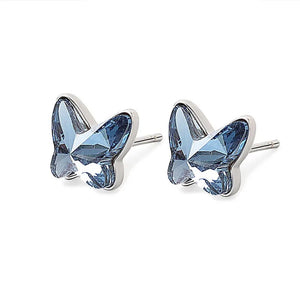 blue butterfly earrings 925