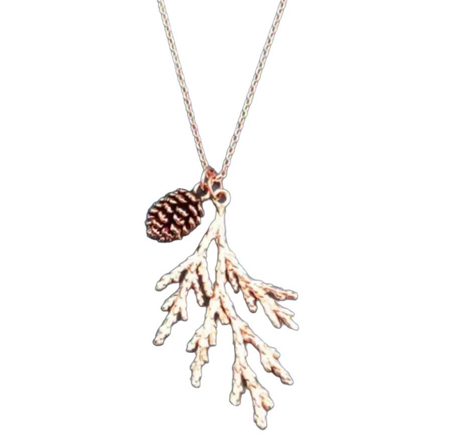 silver birch juniper necklace (925)