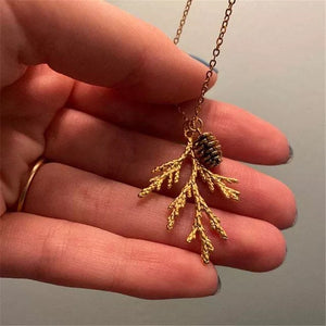 gold birch necklace (925)