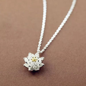 lotus flower necklace (925)