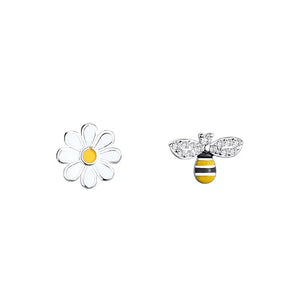 flower and bee earings