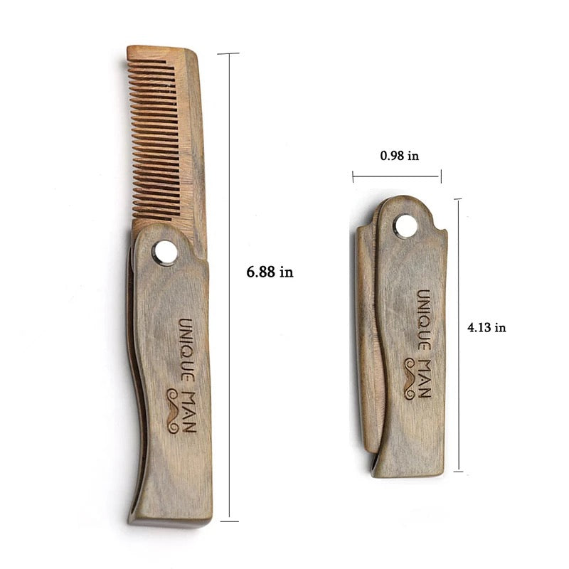 wooden comb for beards
