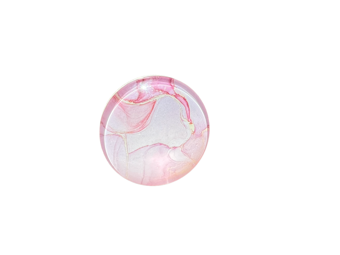 pink marble phone grip