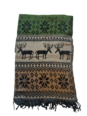 green deer  nepali blanket
