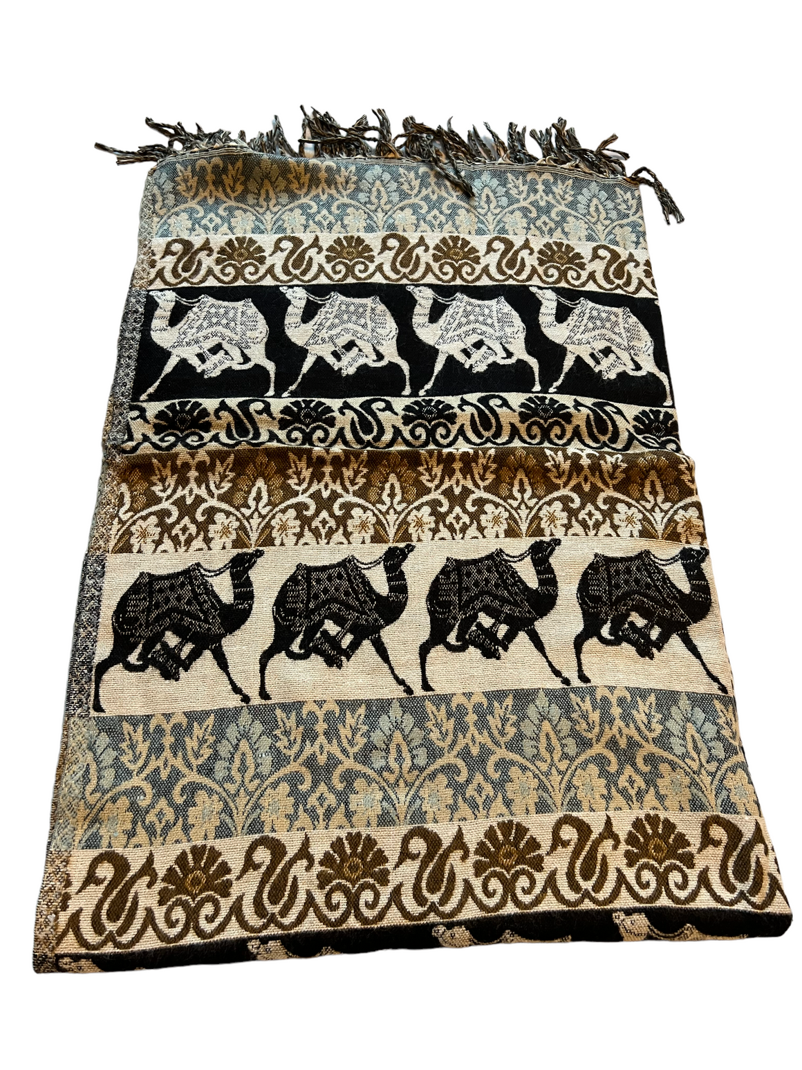 black and brown camel  nepali blanket