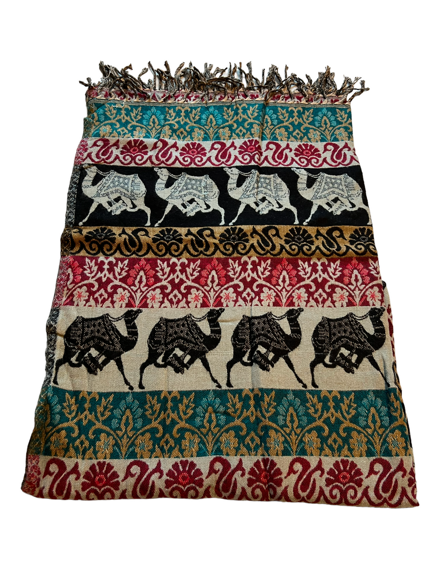 black and brown camel  nepali blanket
