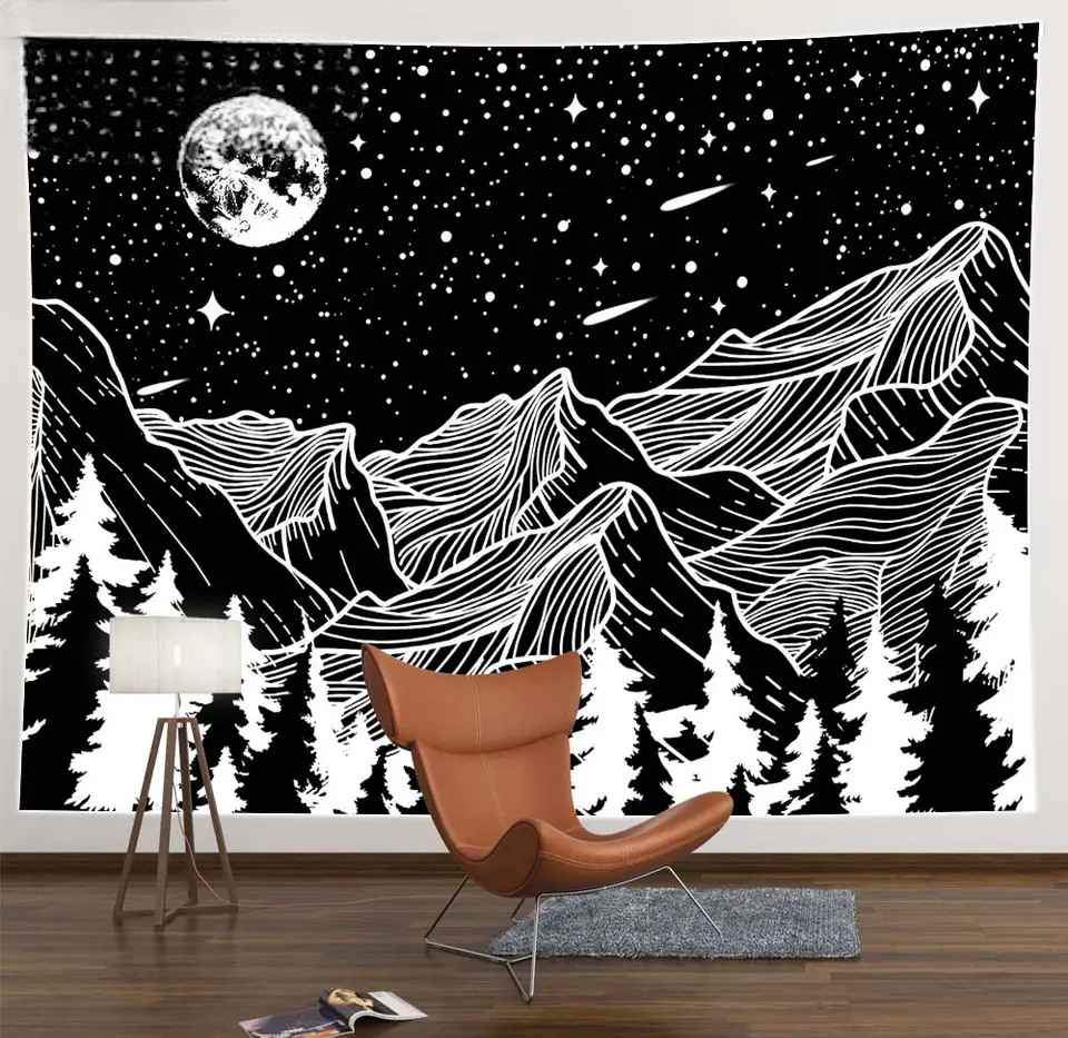 mountain and moon tapestry 