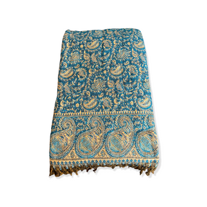 sky blue nepali paisley shawl