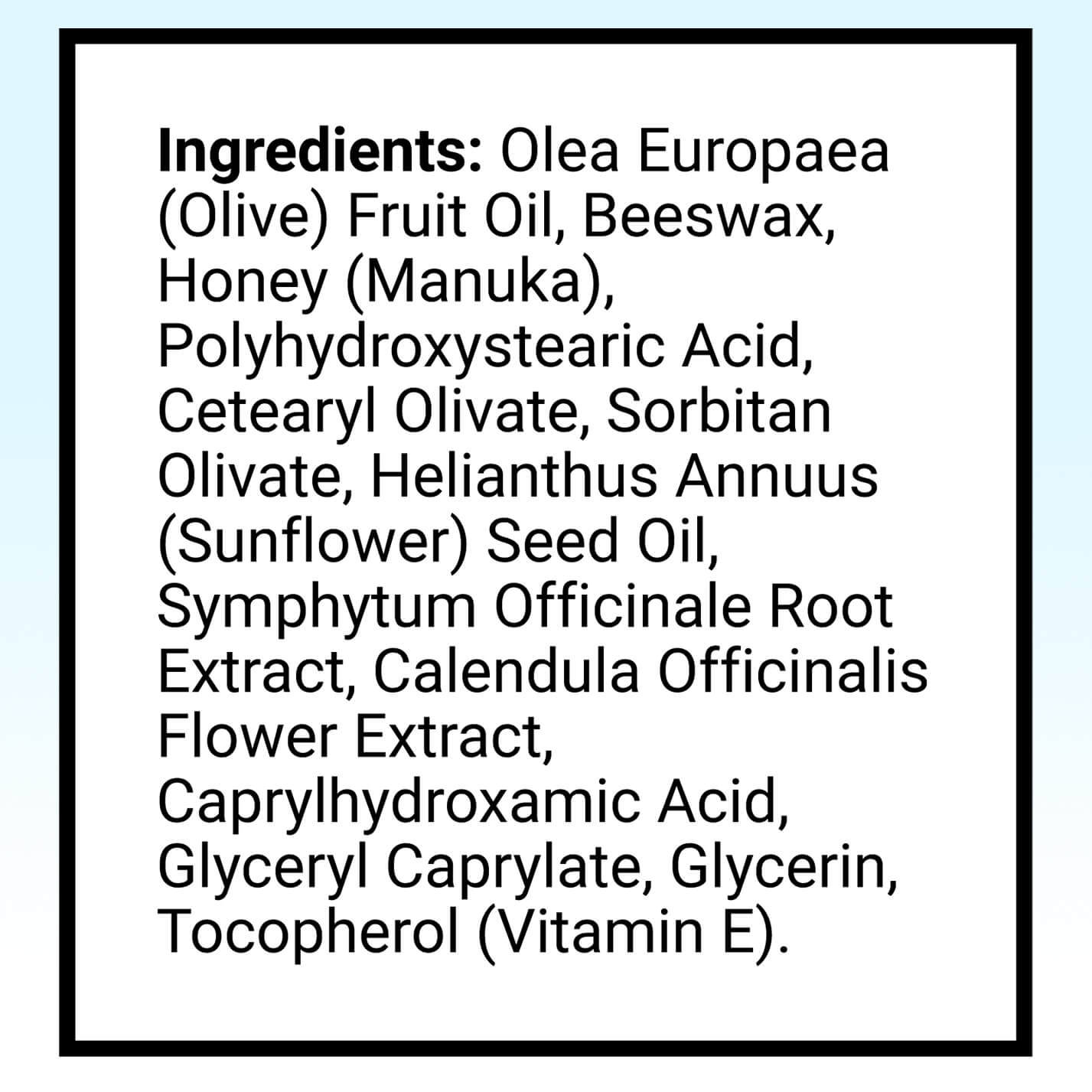 Manuka Miracle Ingredients