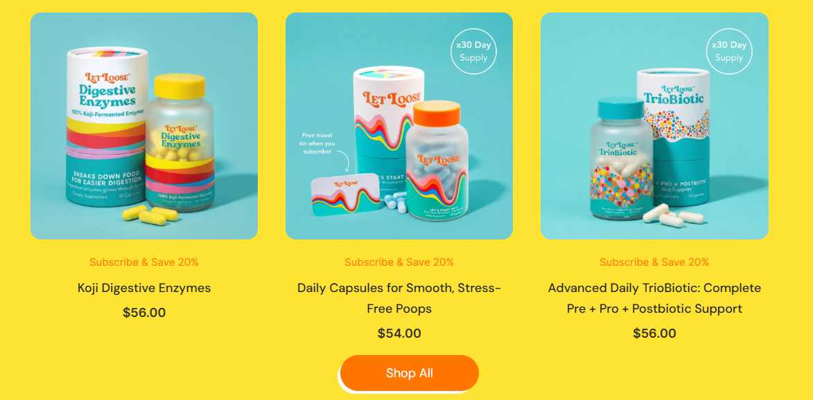 Let Loose Supplement Products